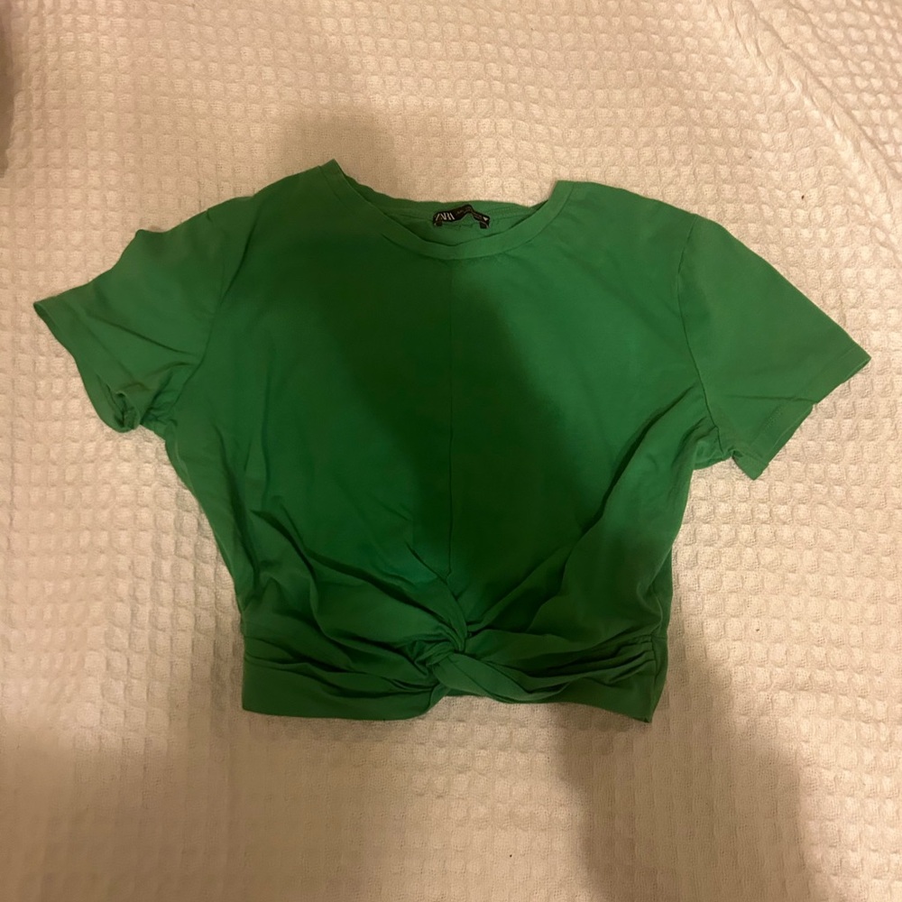 Zara Green Crop Top